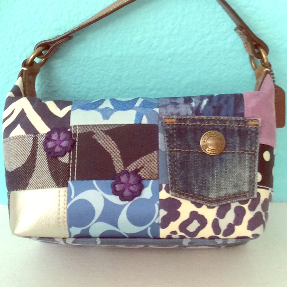 Mixed-print Coach handbag